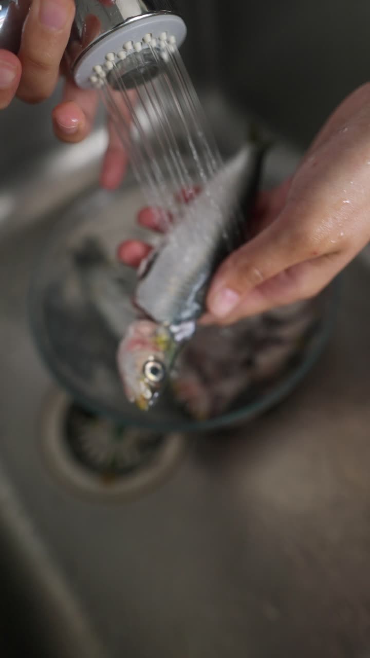 Washing Fish in the Kitchen Sink