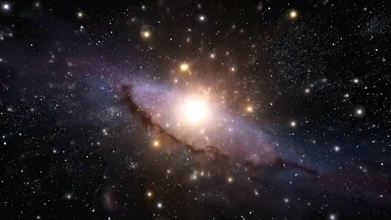 Vista Deslumbrante de uma Galáxia Brilhante no Espaço Profundo