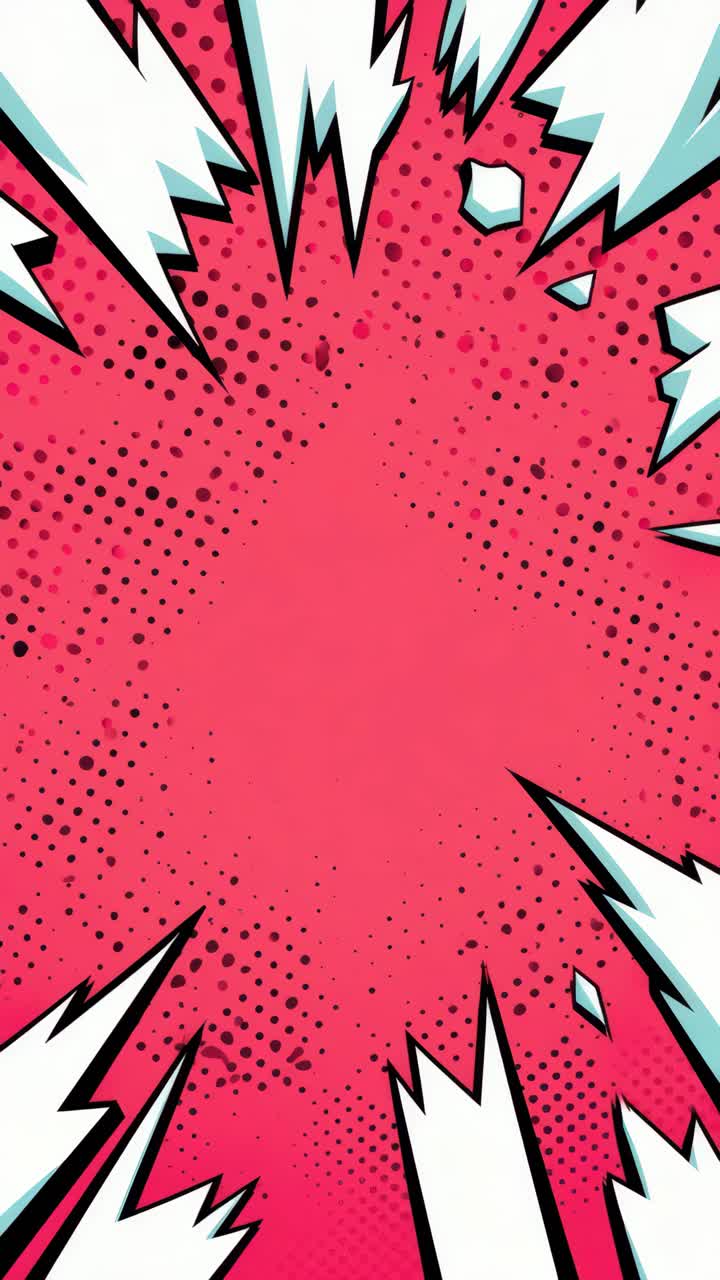 Concept video di supereroi in stile fumetto con una dinamica visuale dal basso con angolazione ridotta, caratterizzato da colori accesi