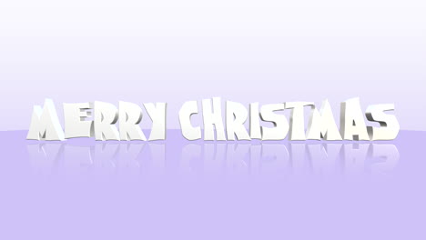 cartoon merry christmas text on a vibrant purple gradient