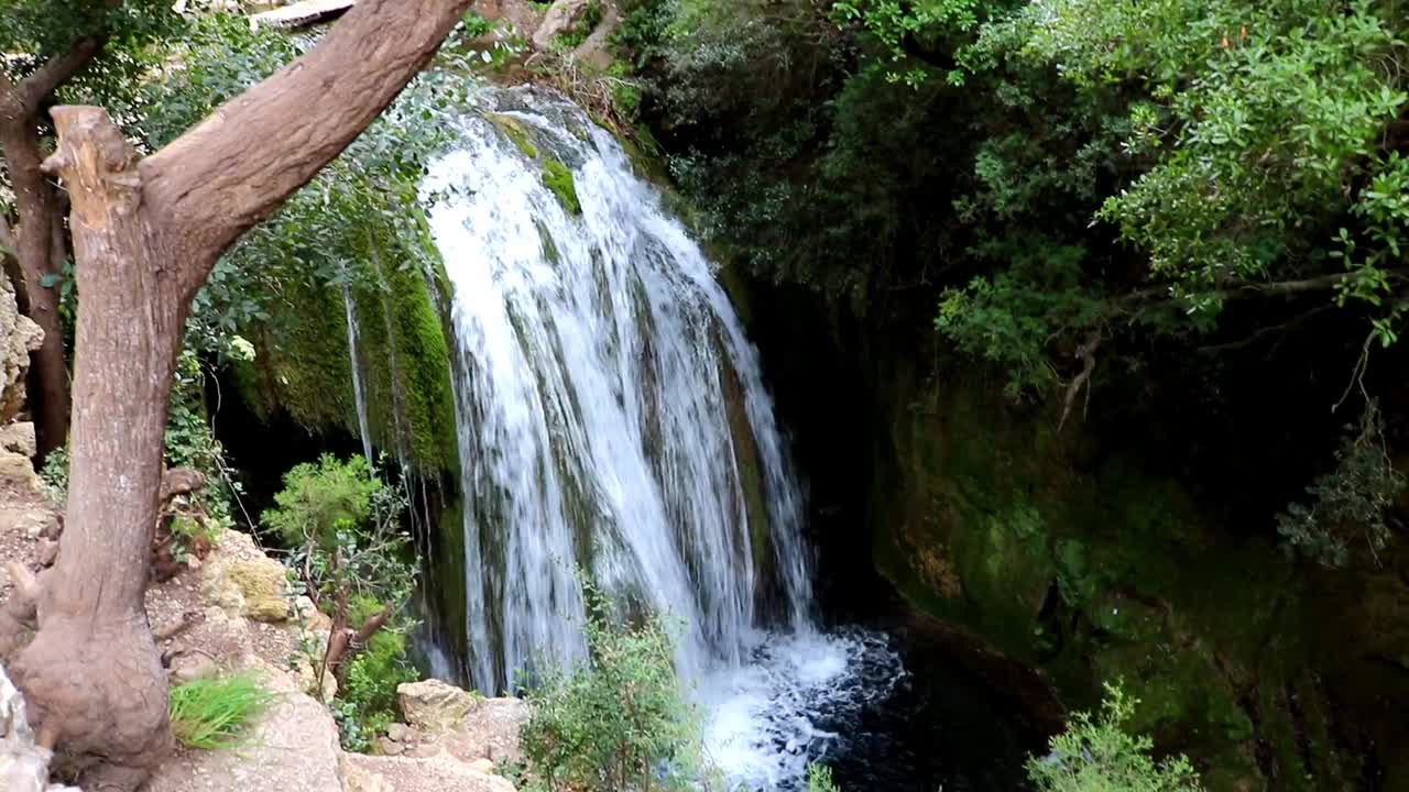 stunning waterfall in the Riff Mountains Chefchaouen Morocco