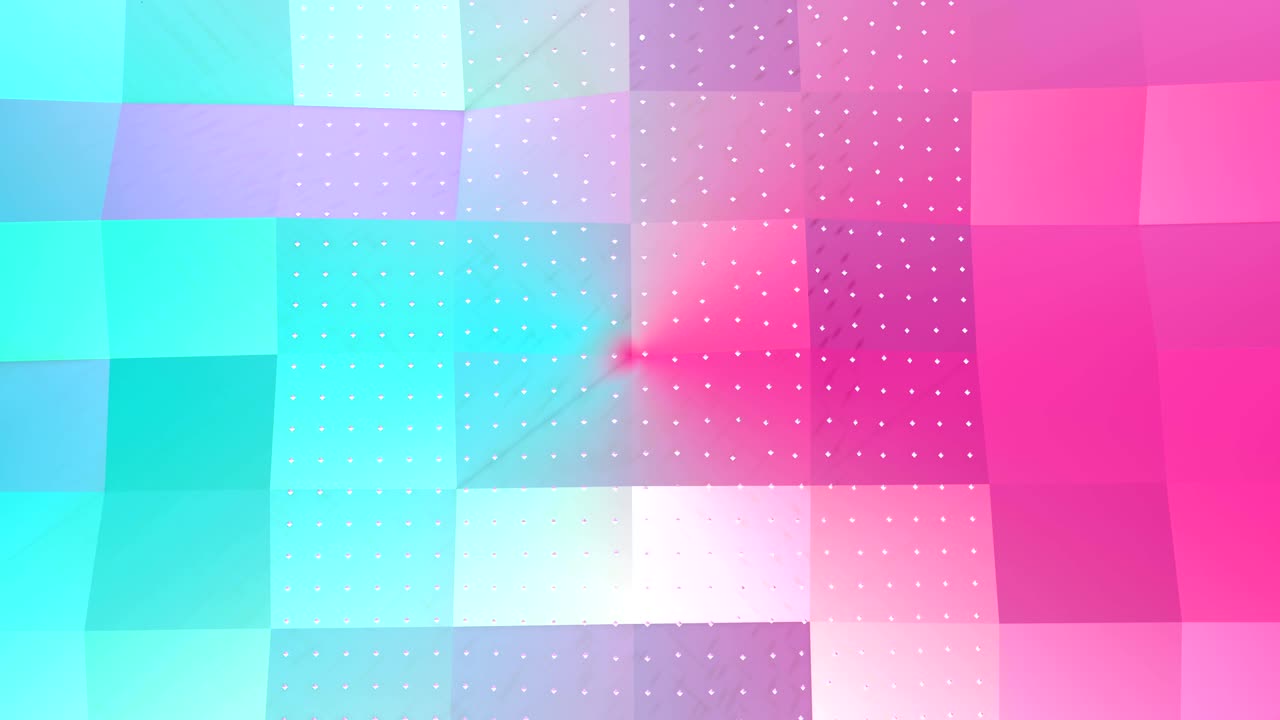 추상적인 단순한 파란색, 분홍색, 낮은 폴리 3d 표면과 기하학적 그리드로 날아가는 색 결정, 순수한 파란, 분홍 색 다각형의 부드러운 기하학 적 폴리 배경, 4k fullhd 원활한 루프 배경.