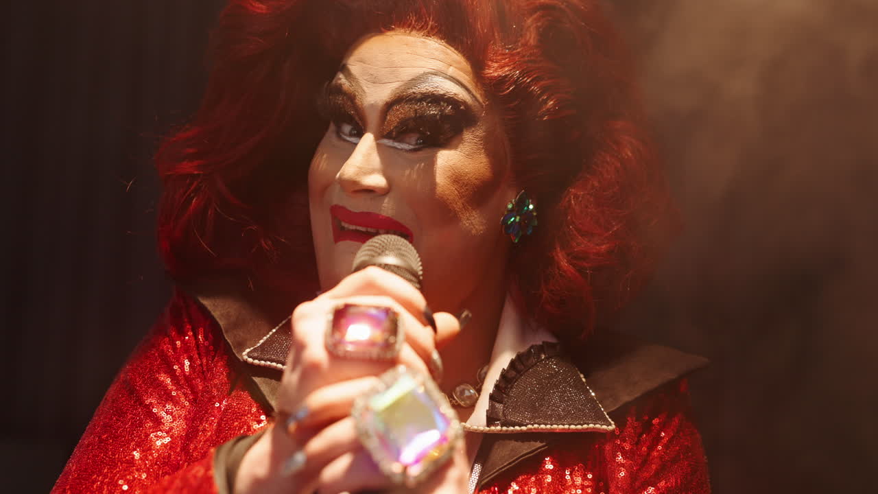 Drag Queen Performing on Stage