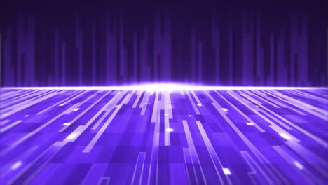 animation of a group of purple parallel light trails