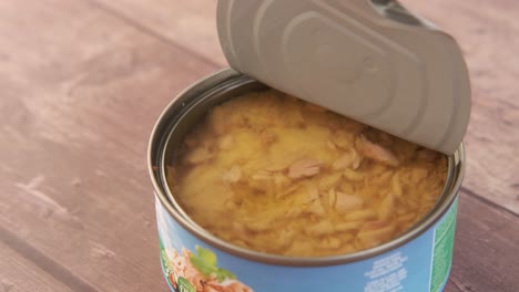 open can of tuna