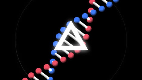 animation of dna strand over scan scoping and data processing