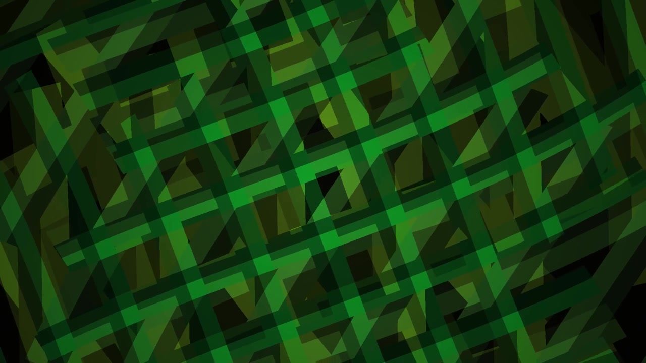 Sfondo animato astratto con linee geometriche verdi intersecanti