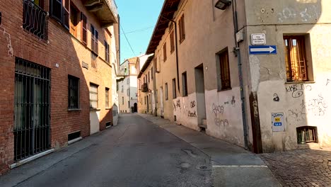 a serene alleyway in piedmont, italy