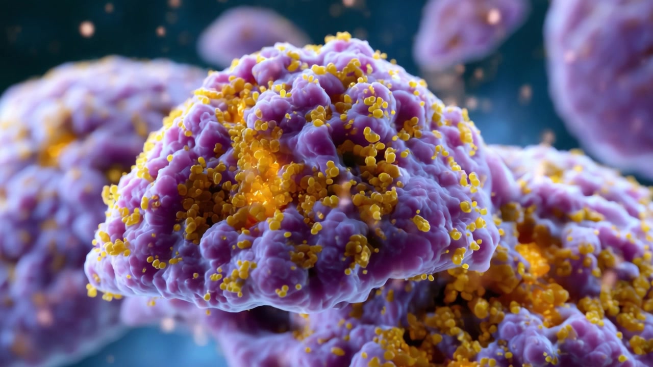 Detailed Visualization of Cellular Structures Highlighting the Complexity and Intricacy of Microbial Life During a Close-Up Study.