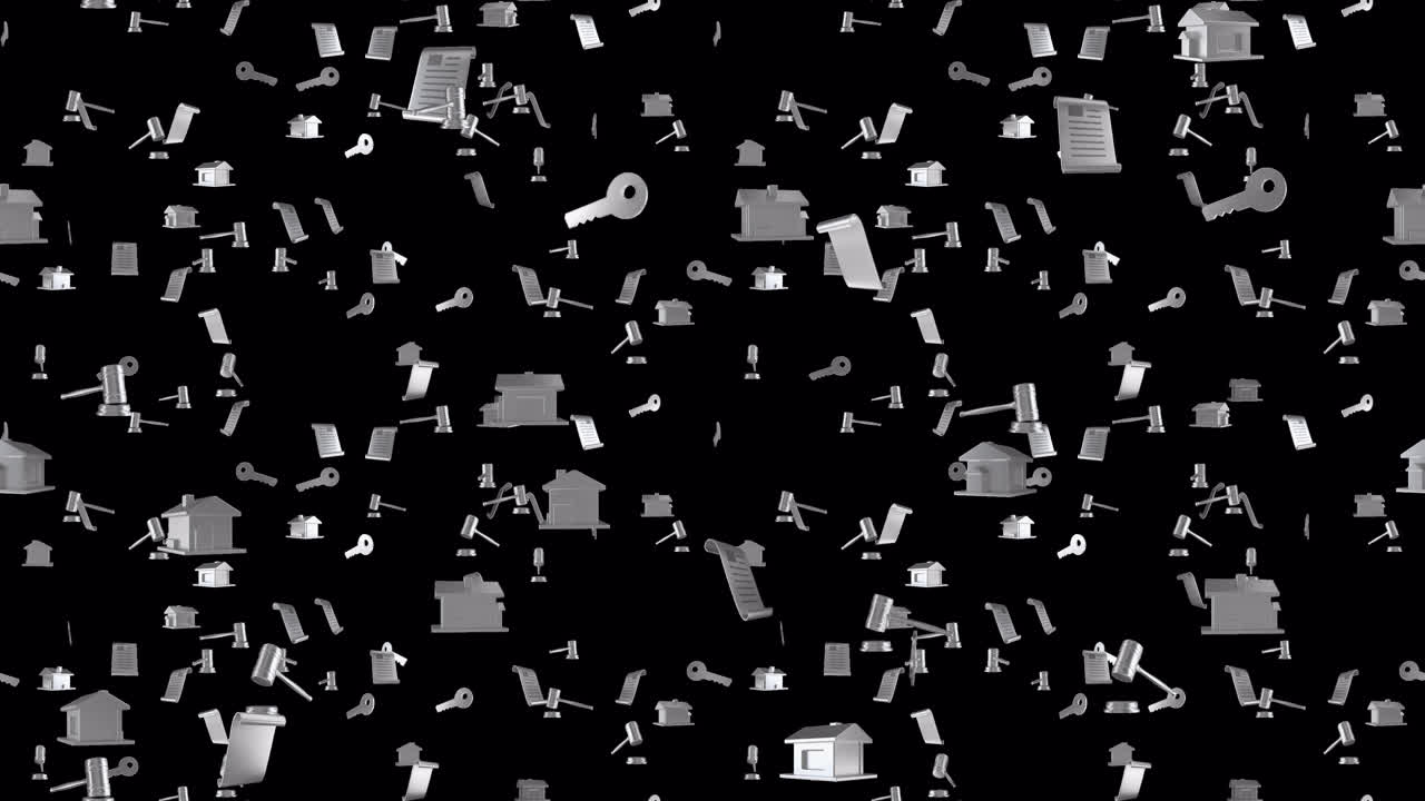 baldosa de bucle de propiedad que cae con alfa