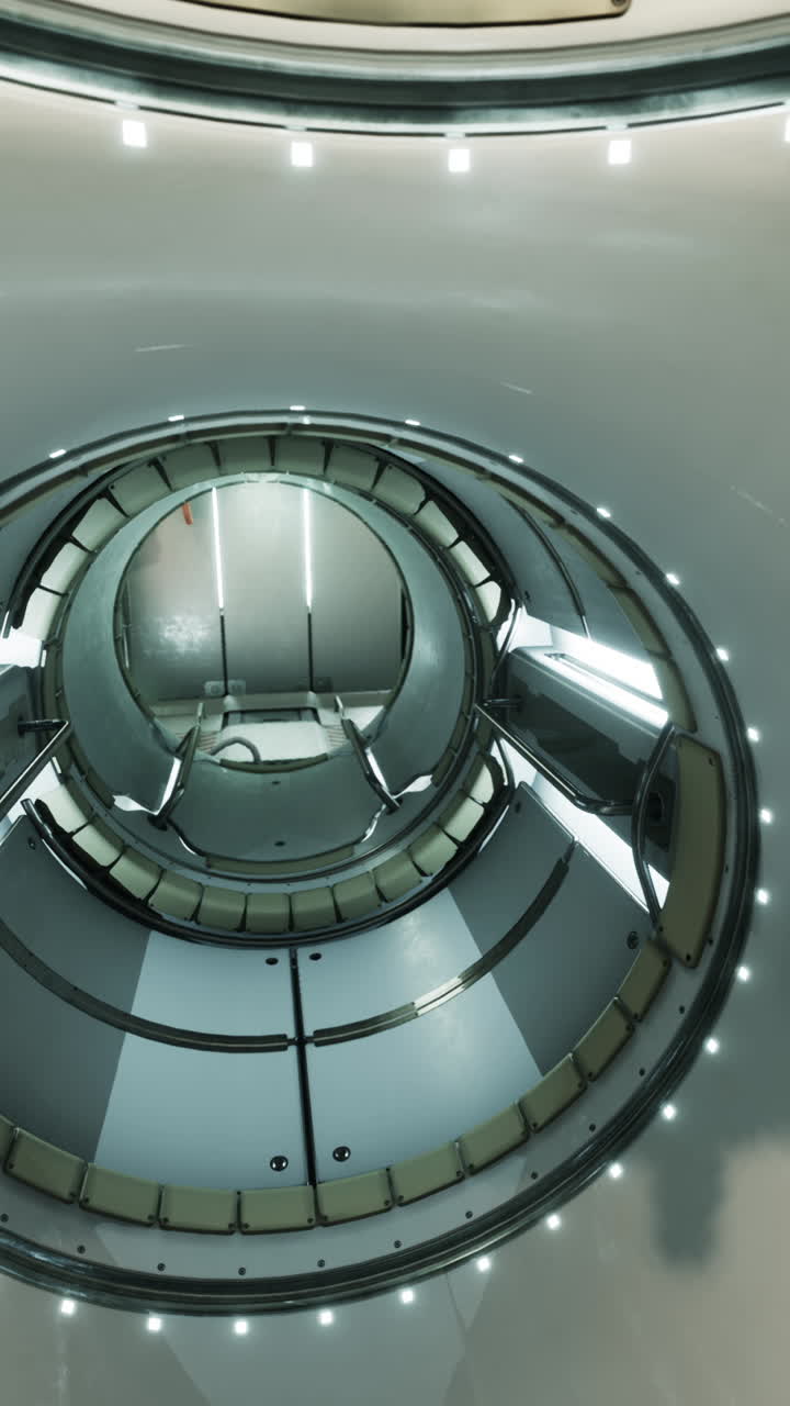 El interior de una nave espacial futurista