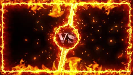 animación de bucle de fondo de fuego versus interfaz