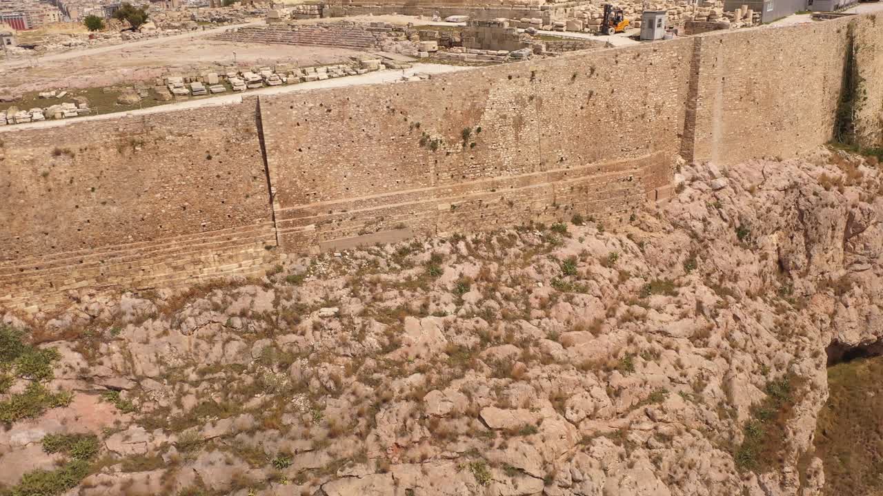 Drone footage of Athens city and Acropolis