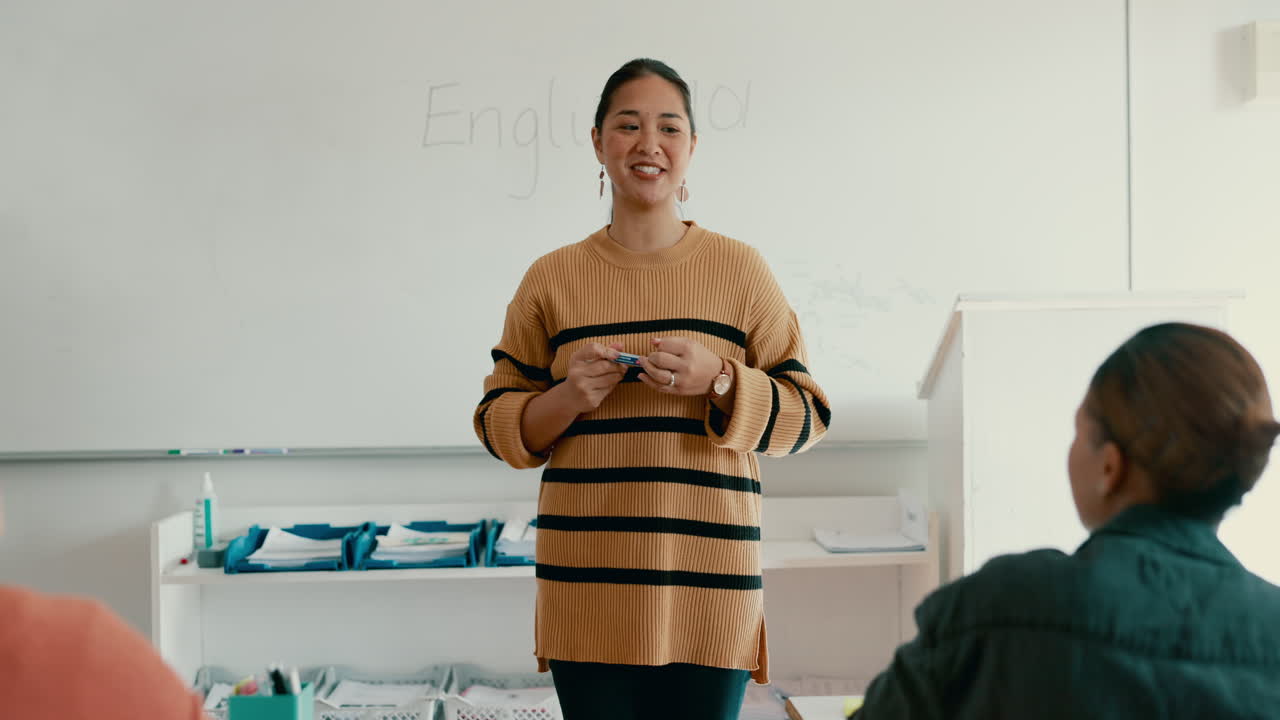 교육, 영어 및 여성과의 프레젠테이션