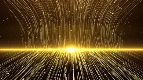 gold particles abstract background with shining golden floor particles stars dust futuristic
