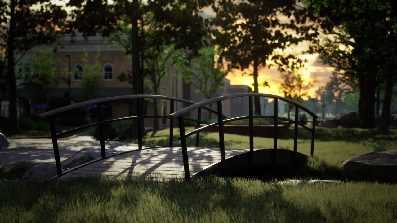 비어있는 거리가 있는 작은 마을