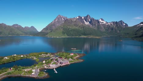 lofoten archipelago islands aerial footage