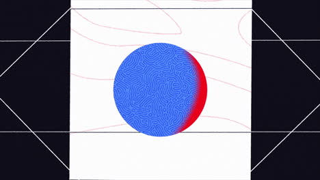 diseño geométrico abstracto con círculos y líneas