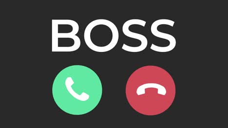 receiving call from the boss animation horizontal