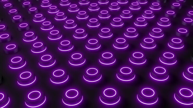 Abstract Geometric Pattern with Glowing Circles