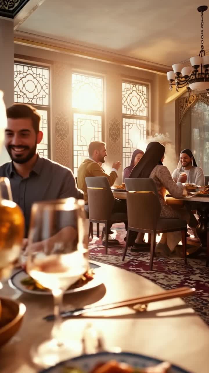 Family Dinner in a Luxurious Dining Room