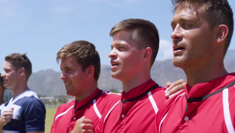 Rugby-players-singing-before-match