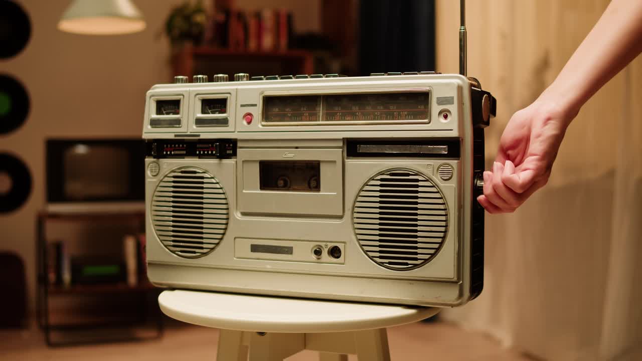 Vintage Cassette Player and Radio