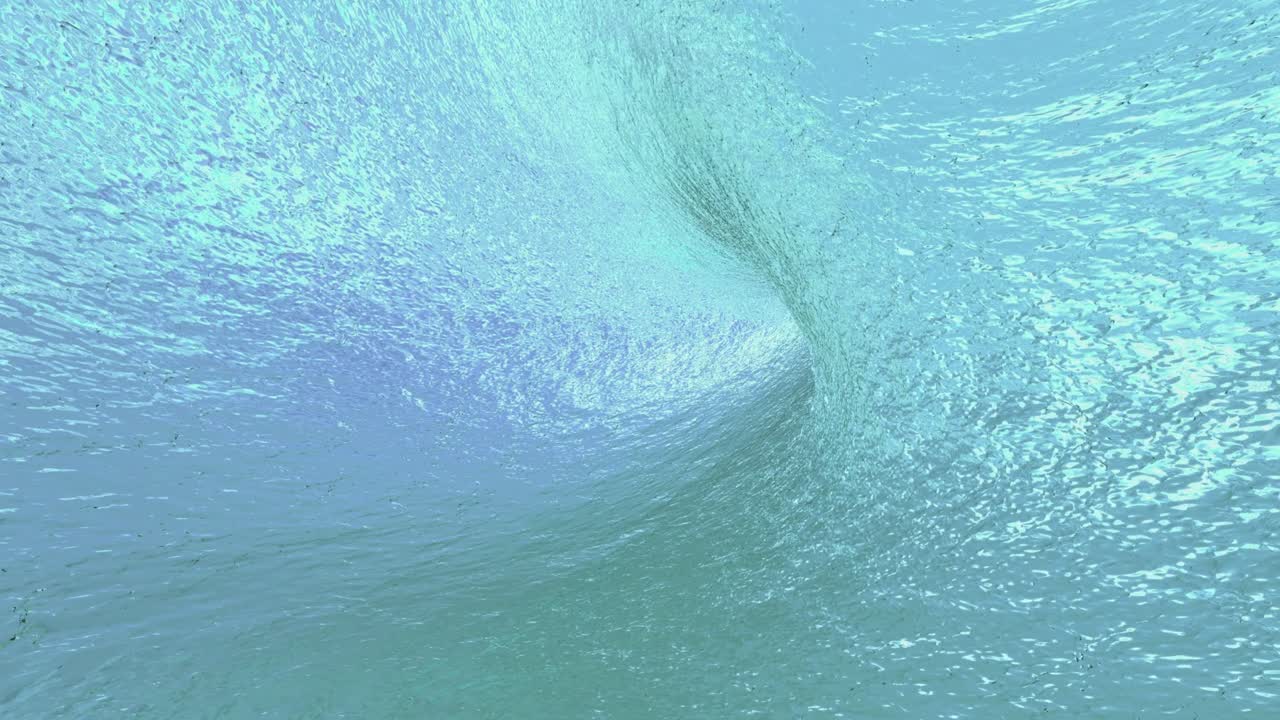 물 터널을 통한 여행: 파이프에 있는 터널에서 물의 느린 흐름, 4k 원형 무결 루프.