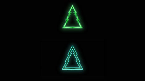 Patrón-De-árboles-De-Navidad-Con-Luz-Led-De-Neón-En-Degradado-Negro