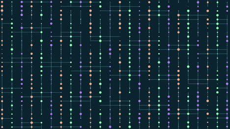 colorful dots pattern with blue lines