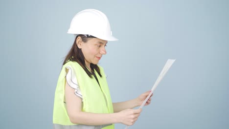 engineer waving at camera.