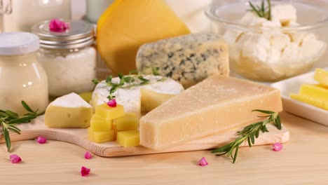 variedad de productos lácteos