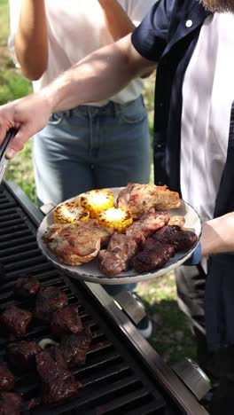 friends having a barbecue