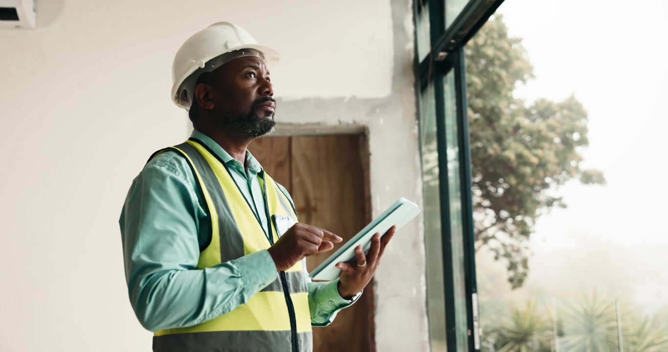 Construction Manager Using Digital Tablet at Building Site