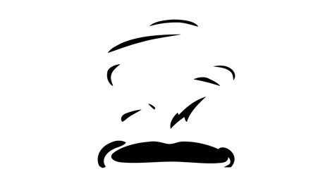 transición de humo de bomba de dibujos animados con el canal alfa