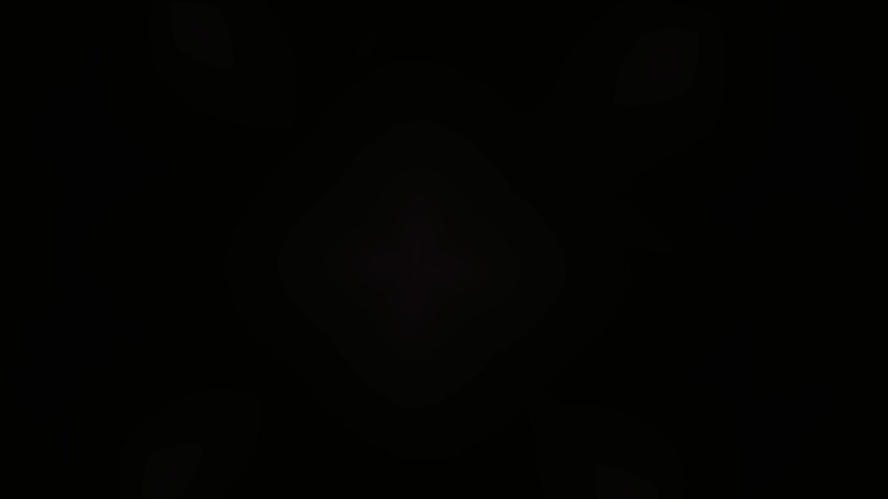 Abstract Kaleidoscope Pattern with Fading Lights on Dark Background