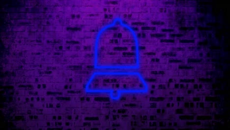 pulgares hacia abajo signo de neón en la pared de ladrillo 4k