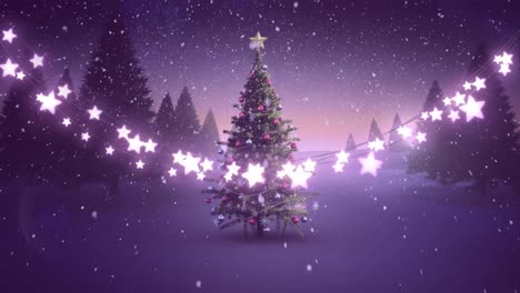 Cadena-De-Luces-Brillantes-Con-árbol-De-Navidad