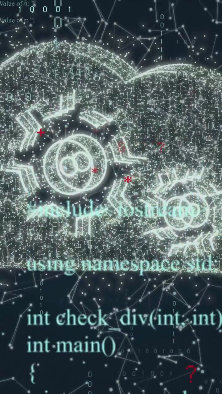 Animation of digital data processing over cloud with cogs on dark background