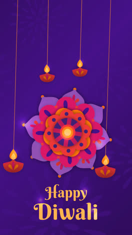 una animación de un fondo de diwali en estilo de papel