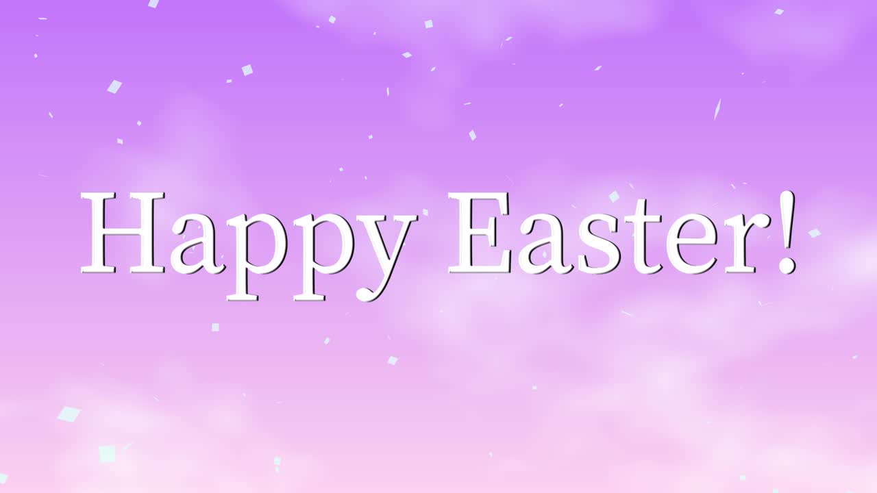 행복한 부활절 이벤트 텍스트 애니메이션 모션 그래픽