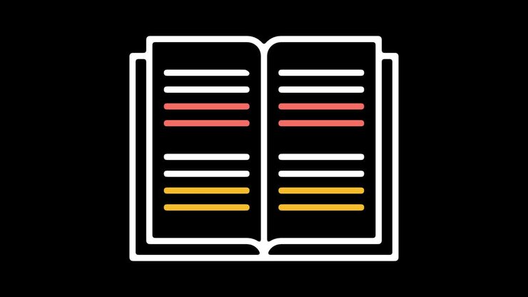 Read Books Online Line Icon Animation with Alpha
