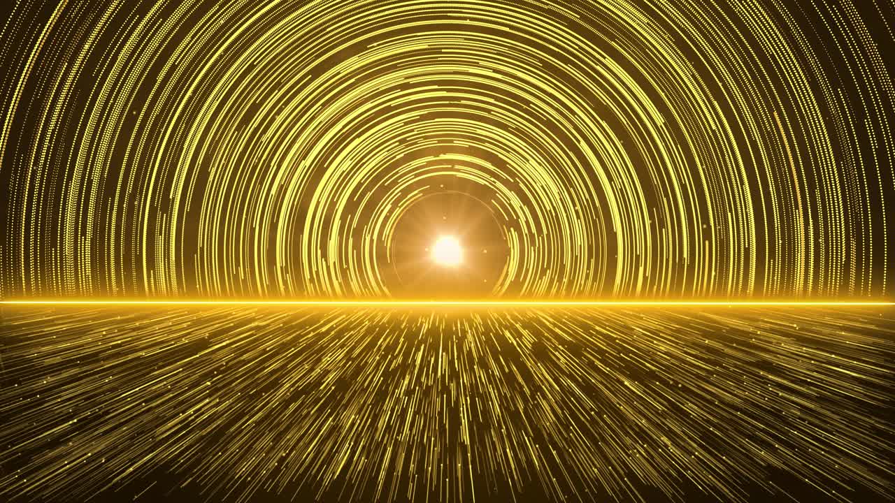Golden glitter background in slow motion loop 3d animation for video backgrounds concert
