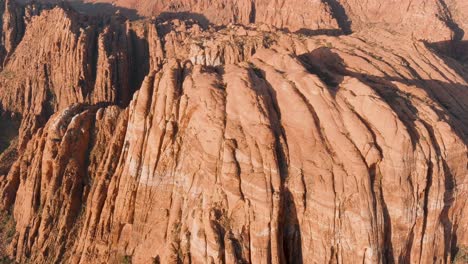 Aerial-shot-showing-the-majestic-magnitude-of-Snow-Canyon's-lava-mountains