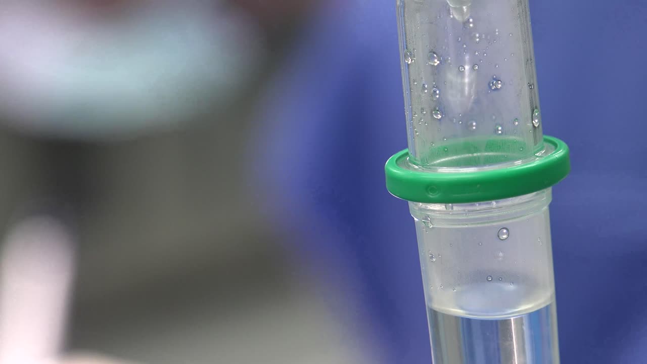 Close-up of an IV Drip