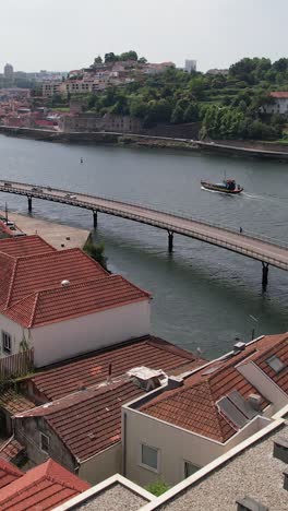 aerial vertical view city of porto, portugal