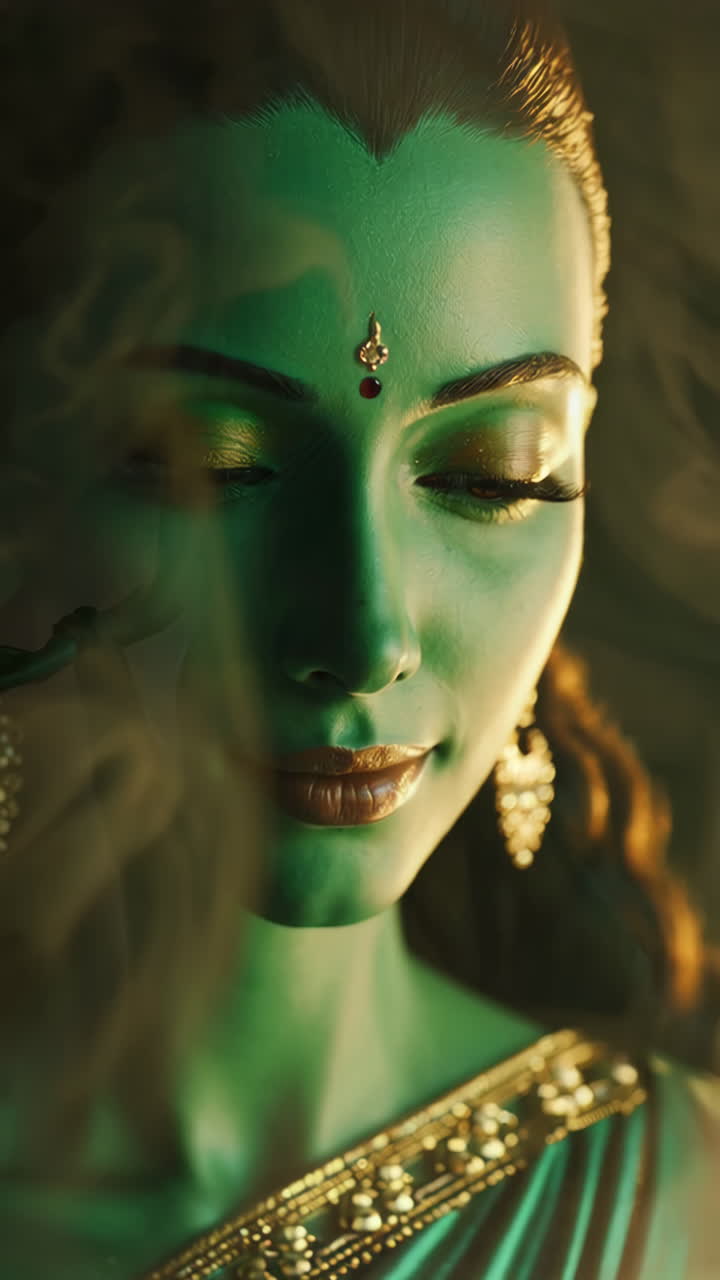 Emerald Goddess in Meditation Pose