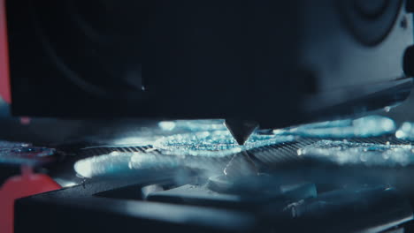 close-up view of a 3d printer in action