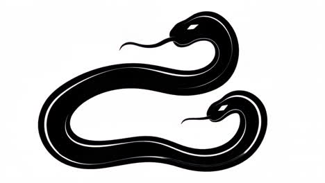 stylized black snake illustration