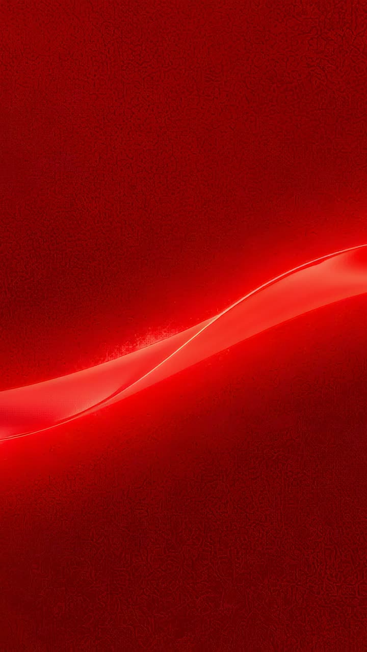 Vertical video: Loop starting, glowing red ribbon gliding across phone screen, deep-red background